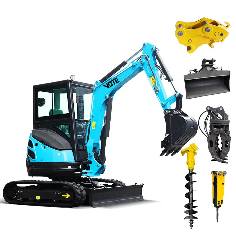 FREE SHIPPING EPA Engine Mini Excavators 3.5 Ton  Small New Crawler Excavator Hydraulic Digger bagger Fast Delivery customized