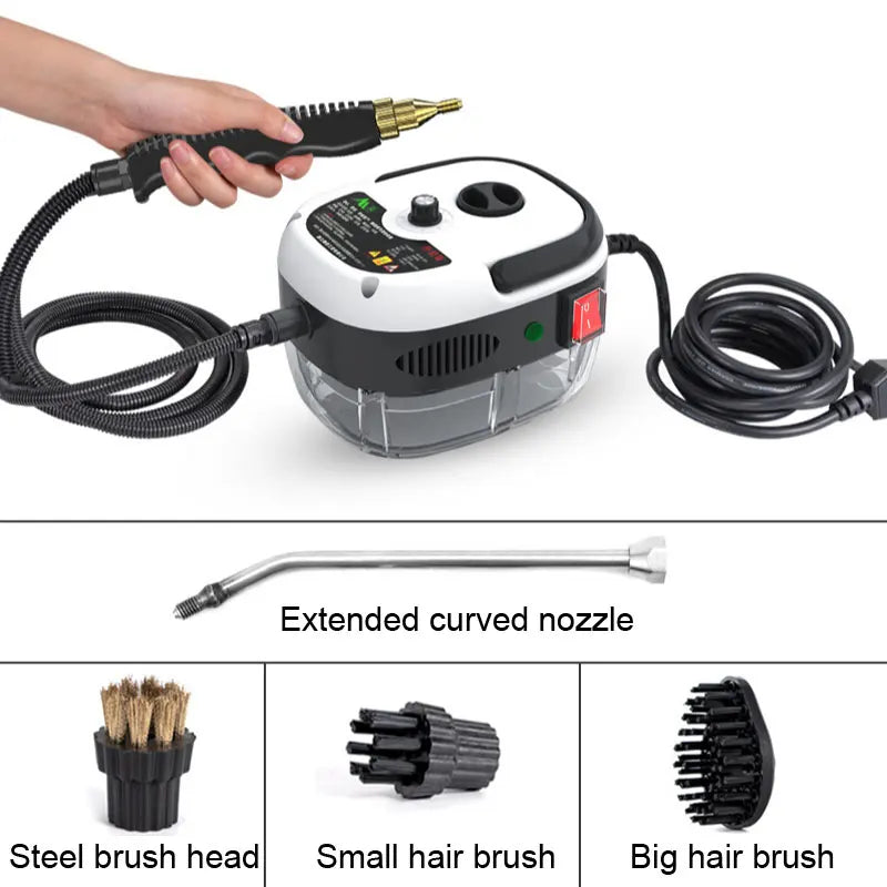 2500W Electric Steam Cleaner High Temperature Pressure Sterilization Air Conditioning Kitchen Hood Car Cleaning Machine