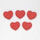 50pcs 21x25/32x37mm Padded Corduroy Fabic Heart Appliques for DIY Hat Clothes Leggings Sewing Supplies Headwear Decor Patches