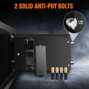 4.6L/8.5L/16L Safes for Home+ 2 Manual Override Keys,Security Safe Cash Box with Double Digital Keypad&Safety Key Lock Cabinet