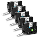 1PK-10PK Label 18mm Black on White Ribbon Replacement for Brother TZ 241 TZE 241 Label Tape for Brother P-touch Labeling Machine