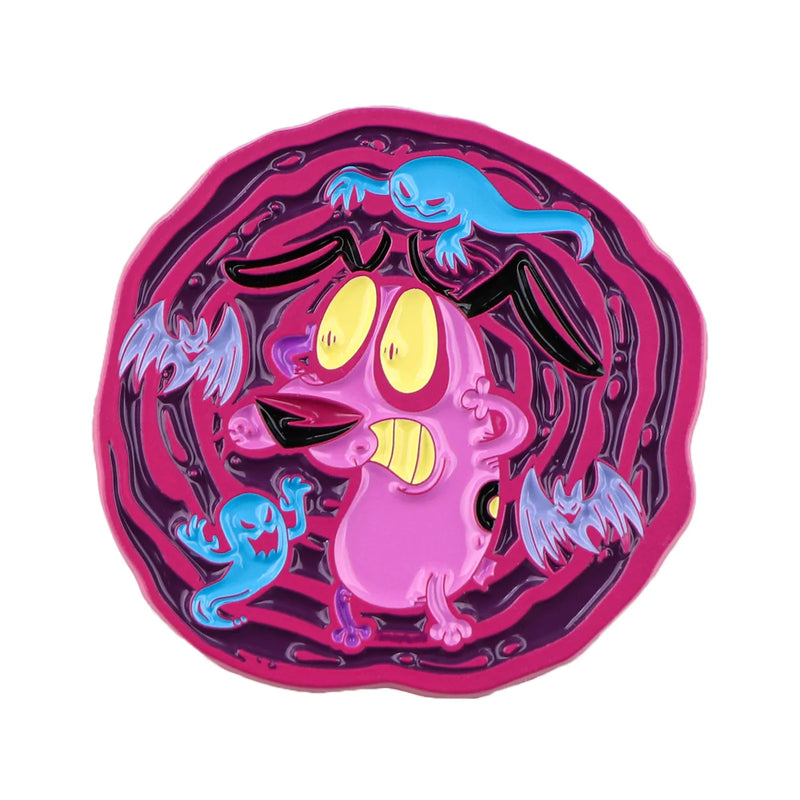 Pink Dog Lapel Pins for Backpacks Manga Briefcase Badges on Backpack Brooch for Clothes New Fashion Accessories Gifts for Kids