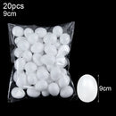 9/7/6/5cm Unfinished White Easter Eggs 20 Pcs Bird Pigeon Eggs Painted DIY Craft  Kids Gift Easter Party Deorations for Home