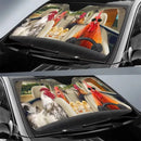 Windshield Car Sunshade Funny Animal Windshield Sun Shade Window  Cars Rooster Hen Folding Rays Sun Visor Protector Chicken