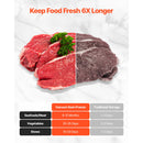 SucceBuy 80Kpa 120W Electric Vacuum Sealer Machine 7-in-1 Wet Food Sealer with Free 10pcs Vacuum Bags for Kitchen Food Storage