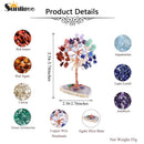Sunligoo Super Mini Kristall-Geldbaum, Kupferdraht, mit Achat-Scheiben-Sockel, Heilstein, Yoga, Feng Shui Baum, Heimdekoration