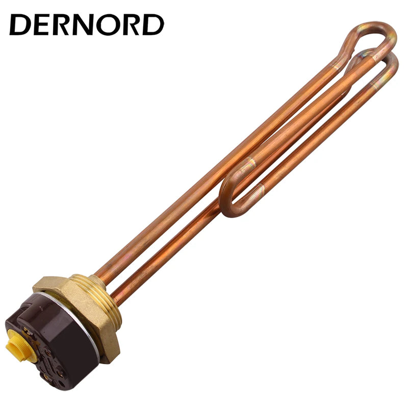 220V Immersion Heating Element Electrical Water Heater with Temperature Controll DN32 Thread Tubular Heater Copper Resistance