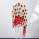 The Riviera | Polka-Dot Scarf-Sling Beach Maxi Dress