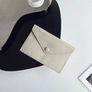 Custom Letters Soft Leather High-end Ultra-thin INS Style Mini Envelope Card Holder Wallet Simple ID Wallet Coin Purse