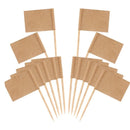 100pcs Blank Toothpick Flags Mini Labels Cheese Marker Picks Cupcake