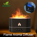 250ml Flame Humidifier 1/3/5H USB Smart Timing LED Electric  Aroma Diffuser Simulation Fire Night Lamp
