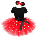 Minni Mouse Baby Girls Dress Fancy Birthday Party Cosplay Costume Polka Dot Cute Carnival Party Easter Costume for 1-5 Years