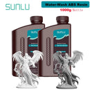 SUNLU 2KG Water Washable / Water Washable ABS Resin Resin 1000G/Bottle 405nm Rapid UV-Curing Photopolymer Resin For LCD 3D Print