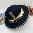 wool cowboy hats men hat felt male fedora with knot  felt hat for summer jazz disco hat for men black fedora hat  wool  hat