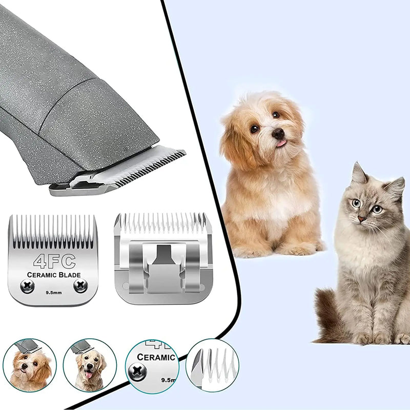 Pro Detachable Replacement Pet Dog Blade Compatible With For Andis, Oster A5, Wahl KM Series Clipper,Ceramic, Professional