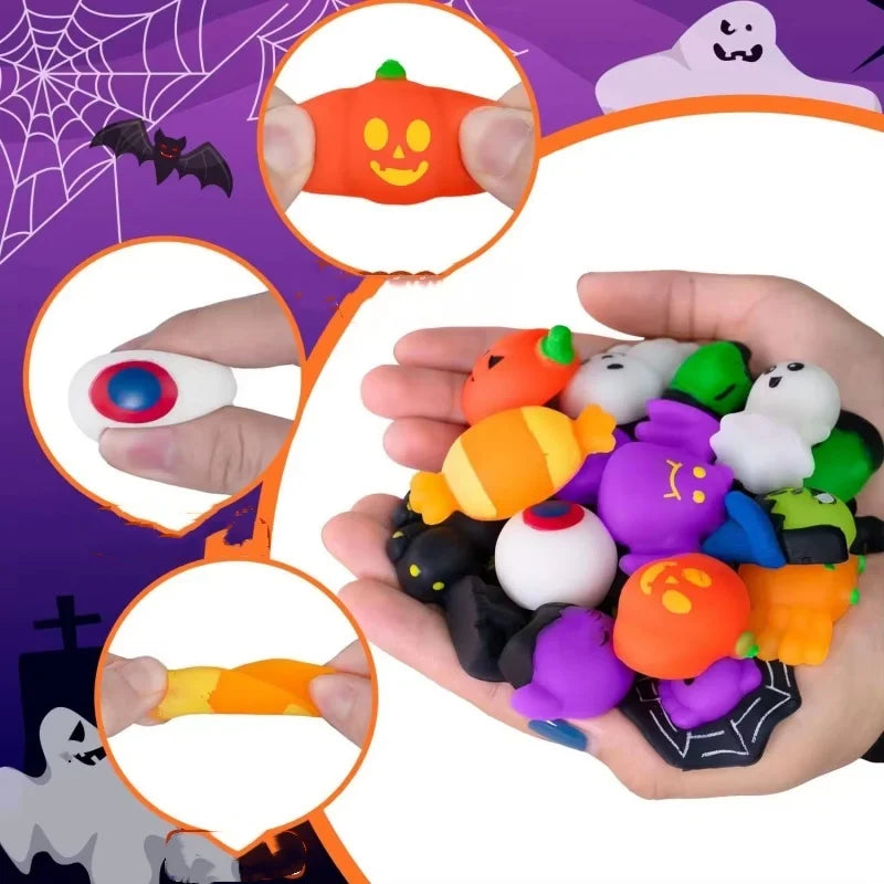 30pcs Kawaii Squishies Mochi Toys For Kids Squeeze Halloween Christmas Easter Birthday Gifts Party Favors Prizes