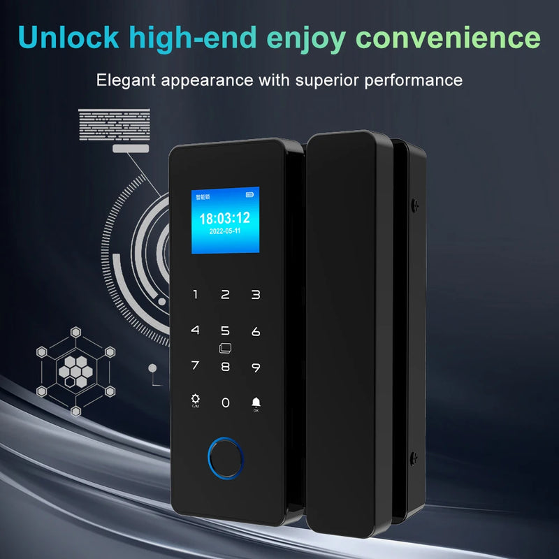 Smart Door Lock Wooden Glass Sliding Door HAHA-Lock App Biometric Fingerprint Lock Bluetooth IC Card Electronic Digital Hahalock