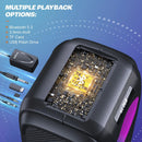 W-KING 250W MAX Party Wireless Bluetooth Speaker Portable Speaker 12 Custom Deep Bass Powerful Boom Box Design with USB Playback