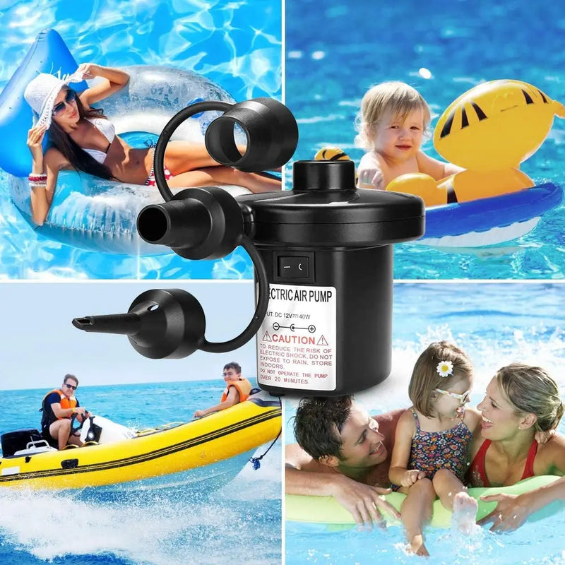 Mini Inflatable Pump Electric Air Cushion Camping Pump Portable Rapid Filling Mattress Swimming Pool Air Filling Blower Injector