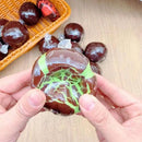 1pc Handmade Mint Dark Chocolate Squeeze Ball, slow rebound with crispy and soft texture. Relieves stress and anxiety for all genders. Nice as party favors and holiday gifts.