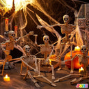 The Bone Chorus | Five-Piece Posable Skeleton Prop Set, 16-Inch