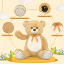 52 Inches Giant Teddy Bear, 4.3 Feet Large Stuffed Animals with White Belly，Big Plush Valentines Day Gift for Girlfriend Kids