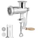 SucceBuy Manual Meat Grinder 304 Stainless Steel Hand Meat Grinder with Steel Table Clamp Meat Mincer Sausage Maker