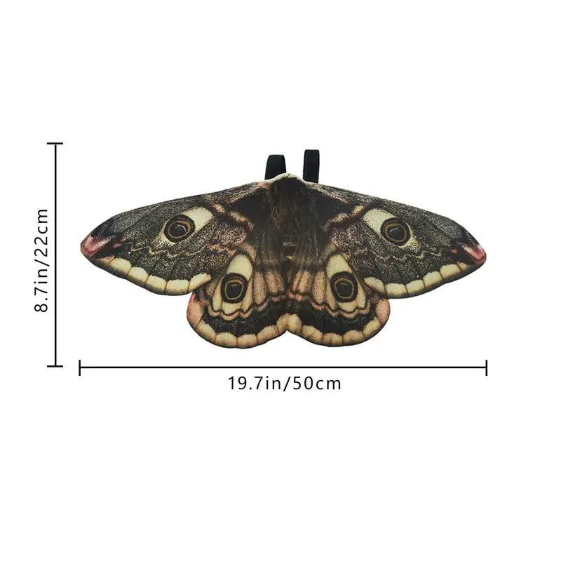 Kids Moth Wings Moth Wings Costume Cloak Shawl Butterfly Shawl Moth Cape For Girls Moth-Wings Dress-Up Pretend Play Party Favors