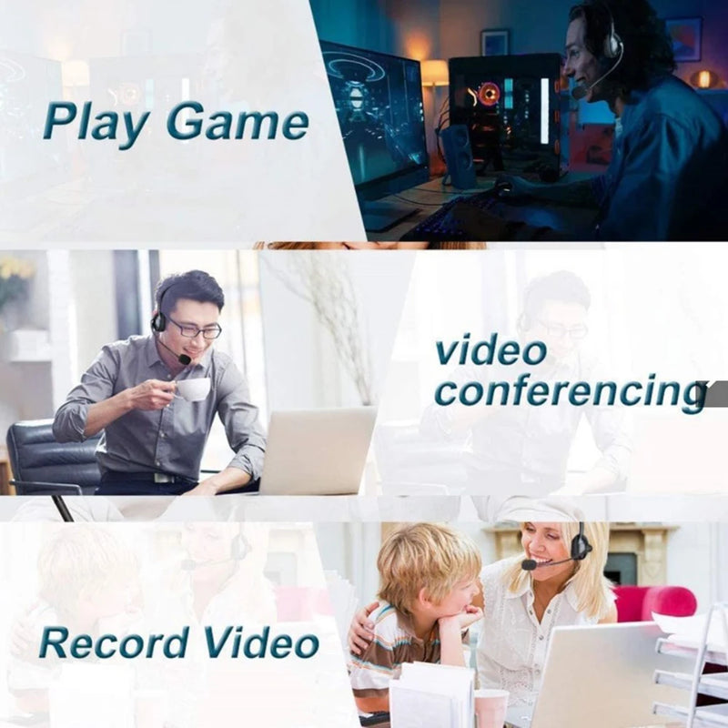 Noise Cancelling Headphones PC Gaming With Microphone USB Wired Computer Headset Headset Wired for Computer/Mac/Laptop Office