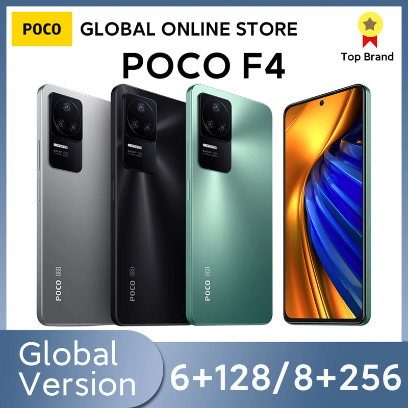 New POCO F4 5G Global Version 6GB 128GB/8GB 256GB Snapdragon 870 Octa Core 67W Charging 120Hz 64MP Triple Camera NFC