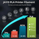 JAYO 1100G 3D HS PETG/ PLA/PETG/PLA+/PLA Meta/PLA Matte Filament 1.75mm 3D Printing Materials for 99% 3D FDM Printer & 3D Pen