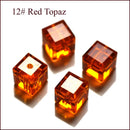 StreBelle AAA 50pcs/Lot Cube Loose Spacer Bead Jewelry Making Mix Colors 8x8mm Crystal Glass Beads Facet Square Shape