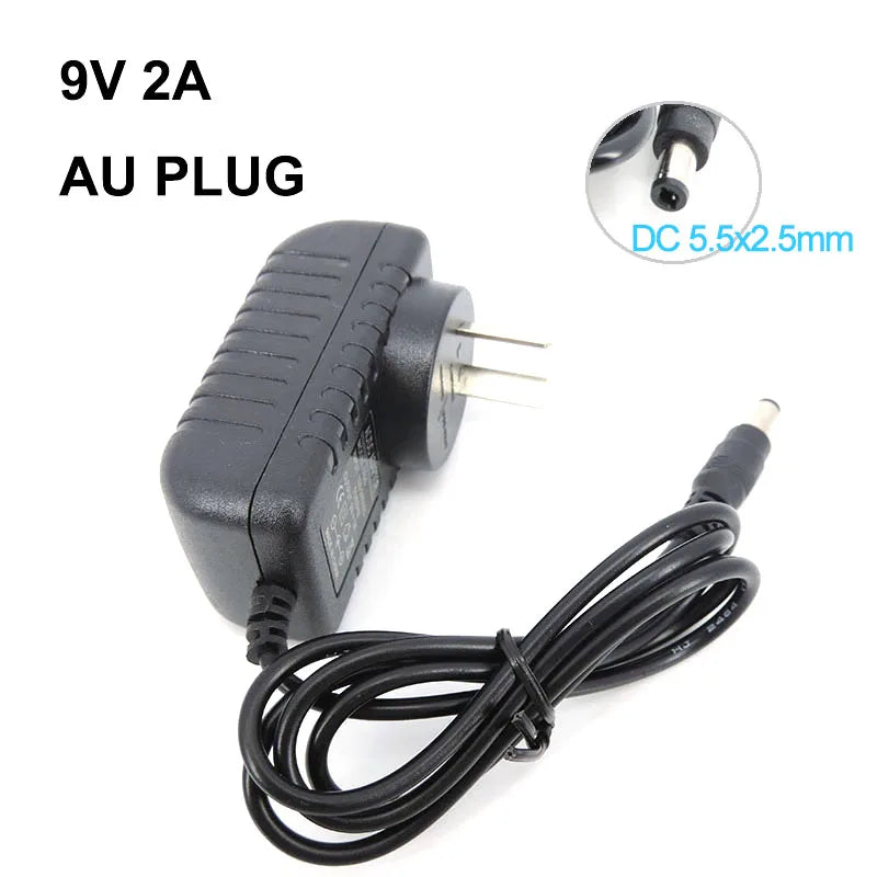 9V 1A 2A AU Australia power supply adapter Supply AC to DC adaptor 9 volt 1000ma 5.5*2.5mm regulation charger for new Zealand