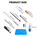 Camecho 19pcs Universal Injector Seat Brush Cleaner Cleaning Tool Kit for Diesel Engines