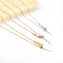 LUXUSTEEL Thin Chain Sliding Clasp Beaded Necklace For Women Rolo Snake Box Link Adjustable Trendy DIY Jewelry Wholesale 2022