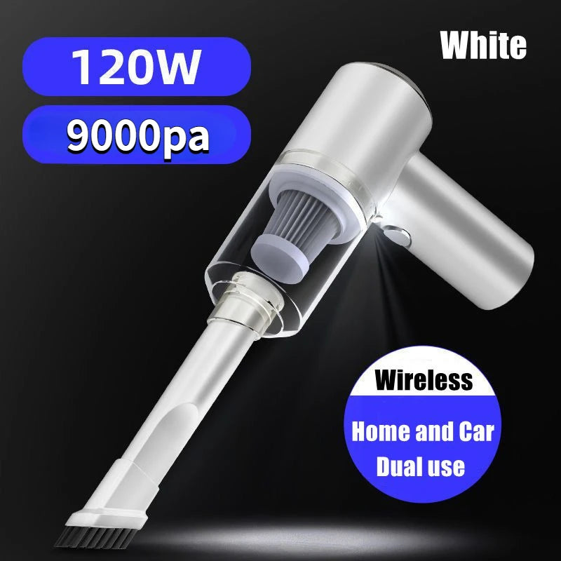 9000Pa Wireless Car Vacuum Cleaner USB Charging 1200mAh Portable Cleaning Appliance Mini Wet and Dry Vacuum Cleaner Household