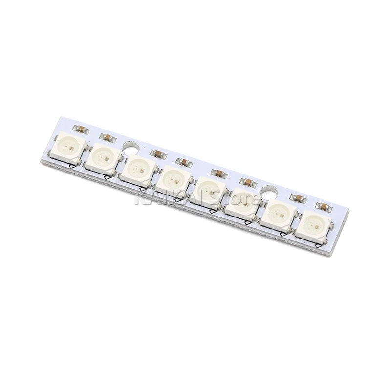 8 channel WS2812 WS2812B WS 2811 5050 RGB LED Lamp Panel Module 5V 8-Bit Rainbow LED Precise