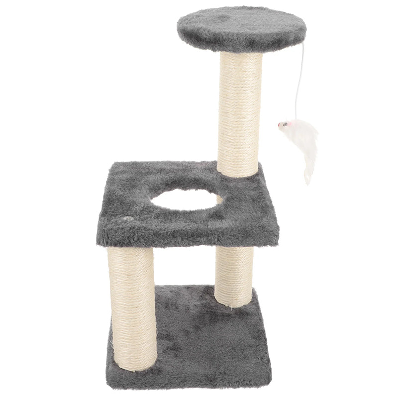 Pet Toy Cat Climbing Frame Tree Towers Paper Tube Integrated Kitten Scratcher Vertical Scratching Post