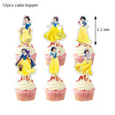 Snow White Birthday Party Set Cup Plate Napkins Tablecloth Cake Topper Balloons Disposable Tableware Baby Shower Supplies