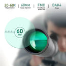 20-60x 60 zoom 45 ° oblique bird-watching mirror HD Green film high-power low-light night vision telescope