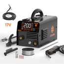 HZXVOGEN MIG-200 3 in 1 Synergic Control MIG Welder Machine ARC/Flux MIG/Lift TIG IGBT No Gas Inverter Welder Synergy Tool