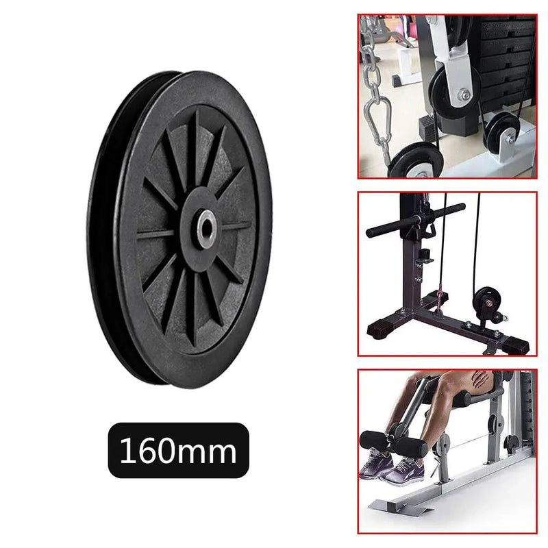 50-160mm Gym Bearing Pulley Wearproof Nylon Bearing Pulley Wheel Cable Universal Fitness Gum Bearing Pulley Fitness Equipment