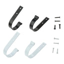 2Pcs Black/White Zinc Alloy Door Bedroom Hooks Hanger Hook for Clothes Coat Hat Bag Towel Hanger Bathroom Wall Hook Rack w/Screw