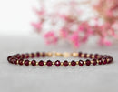 Garnet bracelet, January birthstone bracelet, Red garnet bracelet, Mothers Day present, January birthstone