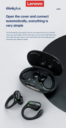 Lenovo XT80 Wireless Headphones Bluetooth 5.4 Earphones True with Mic Button Control Noise Reduction Earhooks Waterproof Headset