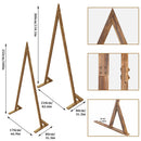 2 Pack Wooden Wedding Arch Stand Triangle Arbor Frame Backdrop Balloon Archway Stand