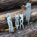 EDC TItanium Alloy with Titanium Key Ring Pry Bar Screwdriver Bottle Opener Handle Multi-tool profession Portable Outdoor Tools