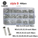 M1 M1.2 M1.4 M1.7 M2 M2.6 M3 M4 Stainless Steel Cross Countersunk Head Wood Screw Set Phillips Flat Head Self Tapping Screws Kit