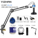 Yizhan 4K 48MP HDMI VGA USB Industrial Video Microscope For PCB Soldering 1080P HD Digital Camera 1-150X Zoom C Mount Lens 2K