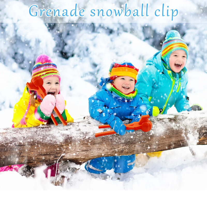 4PCS Snowball Clip Snow Grasping Clamps Tool Multi-shape Cartoon Snowballs  Grabber Snow Ball Maker Sports Toys for Kids